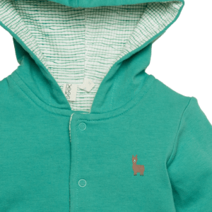 Bess Organic | Jacket Hoody Reversible-Green - Afbeelding 3