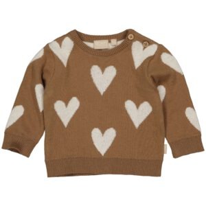 Quapi | Pullover - Creme Large Hearts